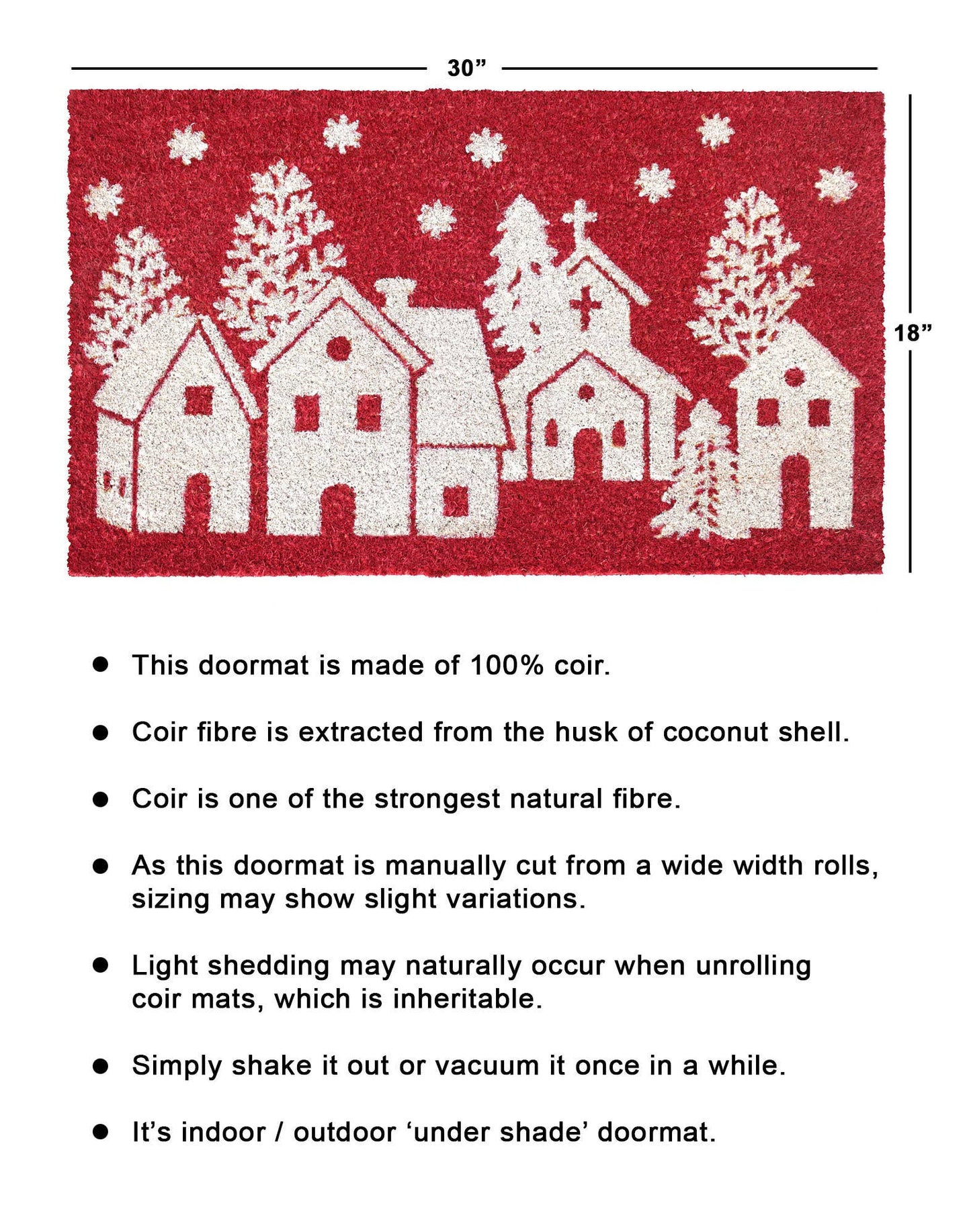 White Winter Homes Doormat