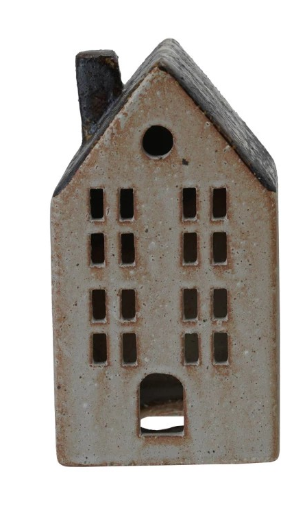Stoneware House w/ Reactive Glaze, Two Styles