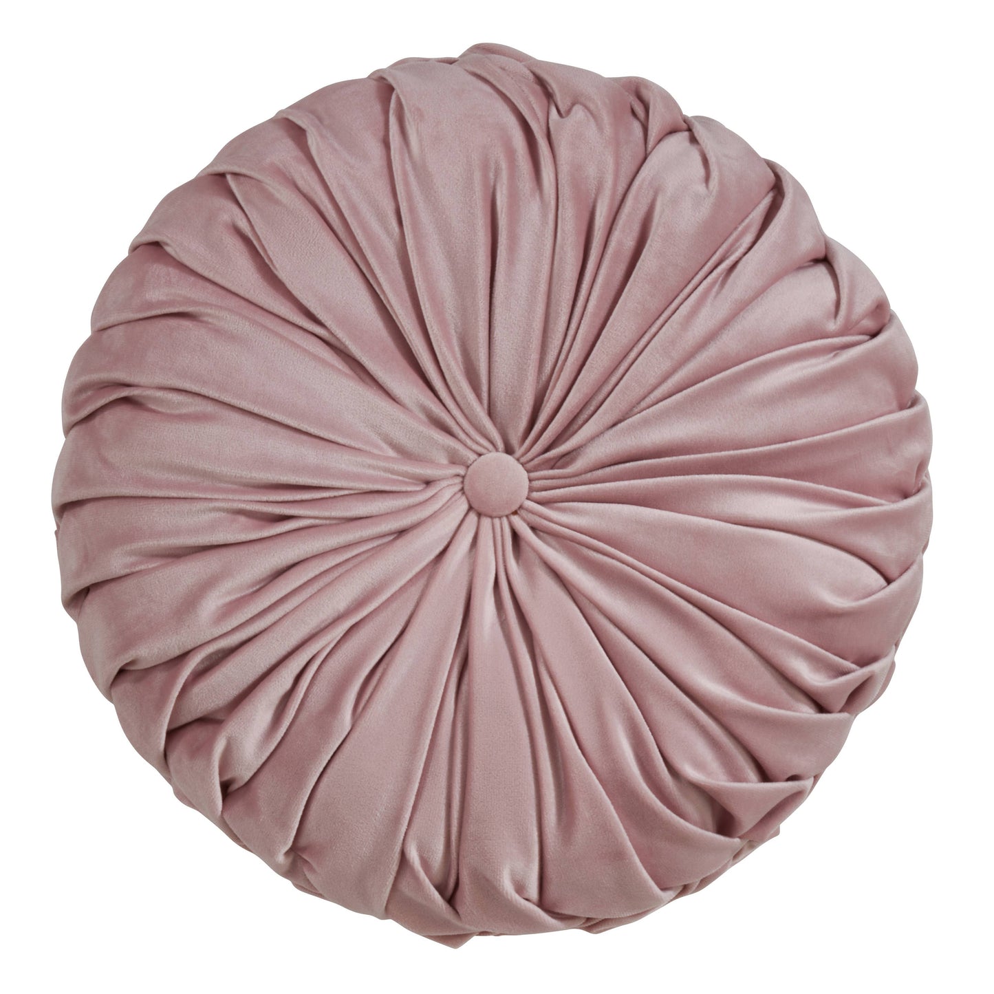 Round Velvet Pintucked Pillow