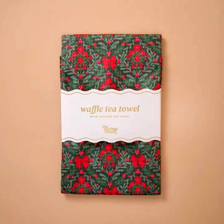 A Merry Moment Waffle Tea Towel