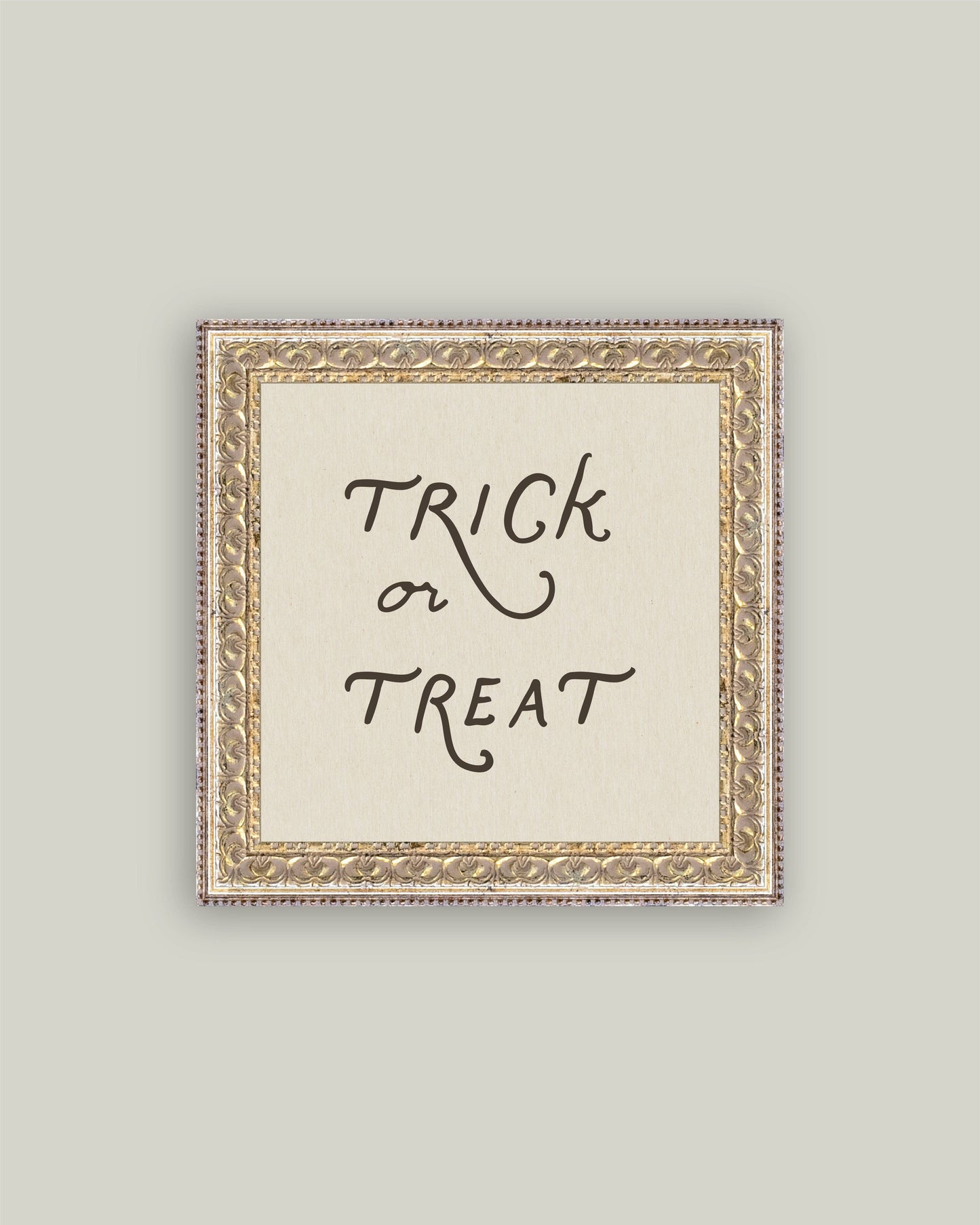 Vintage Style Trick or Treat Framed Art