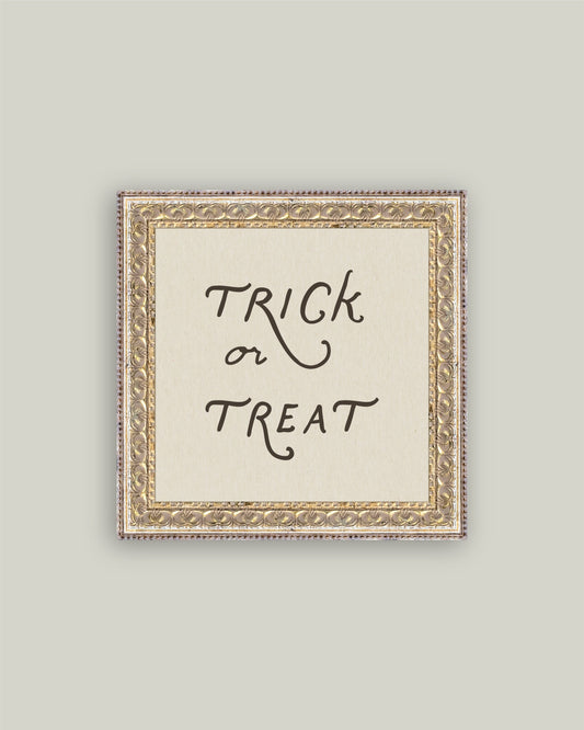 Vintage Style Trick or Treat Framed Art