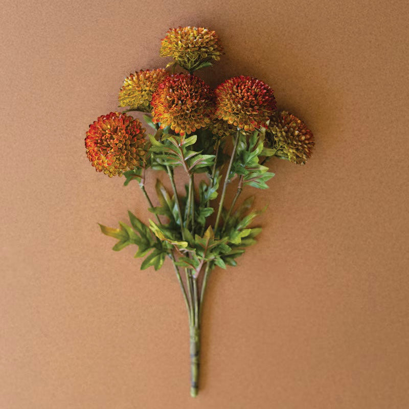 Artificial Auburn Ball Dahlias | 7 Blooms