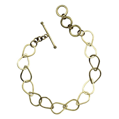 Teardop Cenote Chain Bracelet, Brass