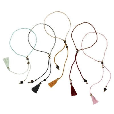 Mineral Tone Tiny Beaded Bracelet, Assorted Colors