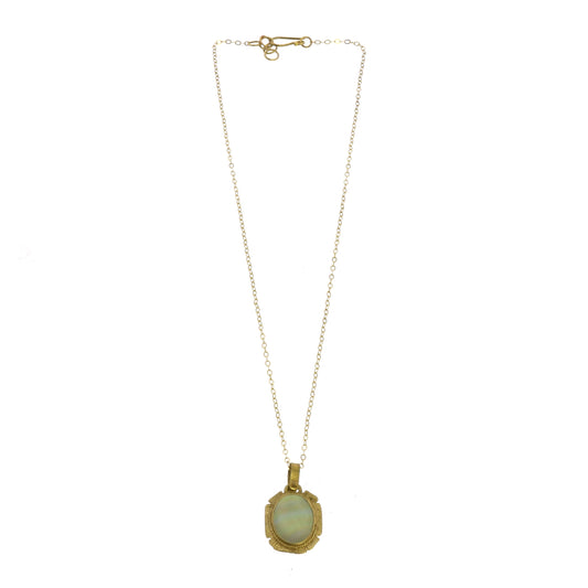 Mother of Pearl Audrey Sunburst Medallion Necklace