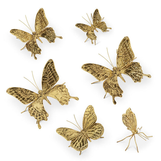 Assorted Gold Butterflies