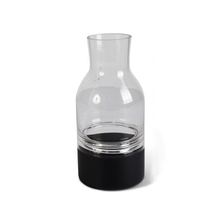 Clear Glass Vases w/Black Bottom