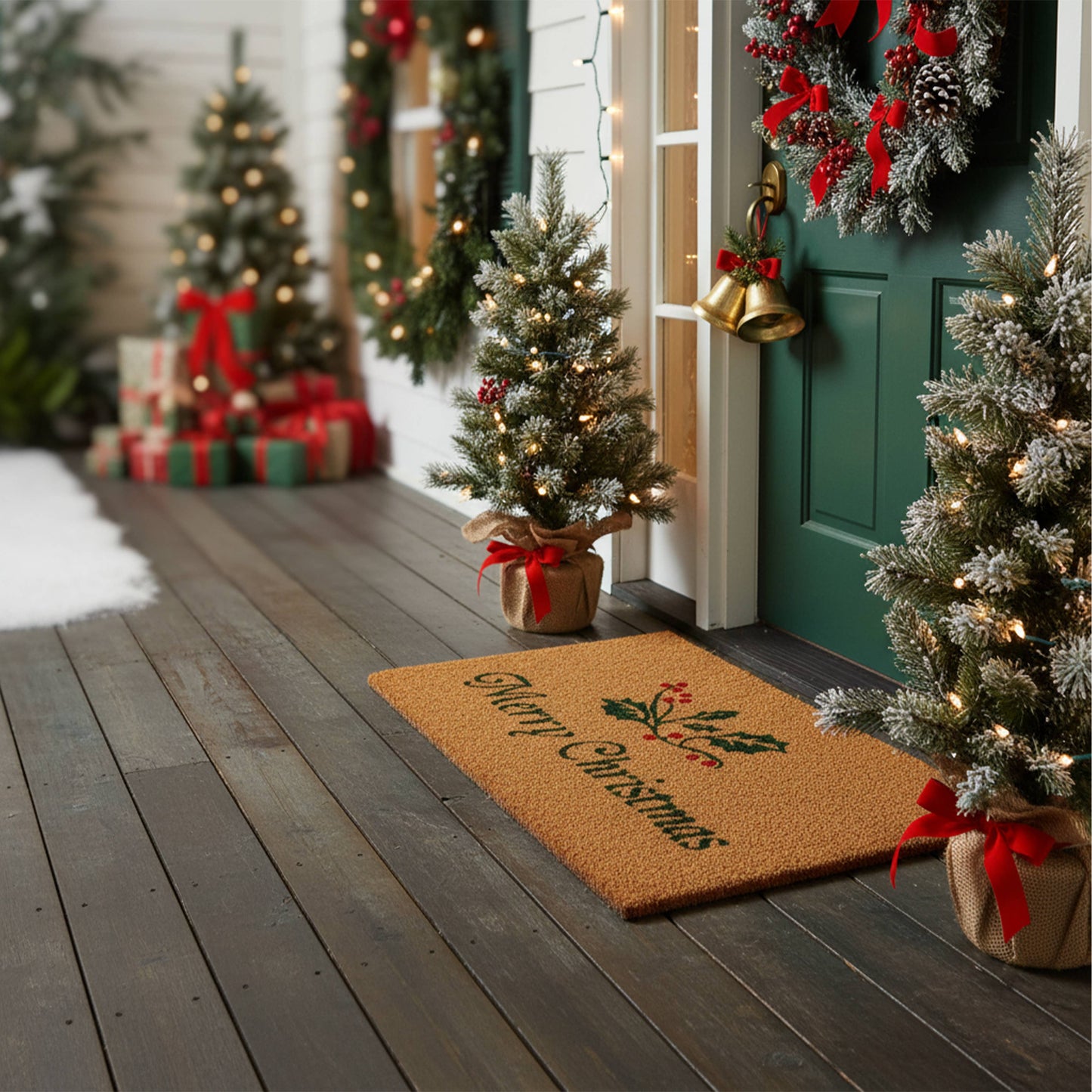 Merry Christmas Coir Doormat