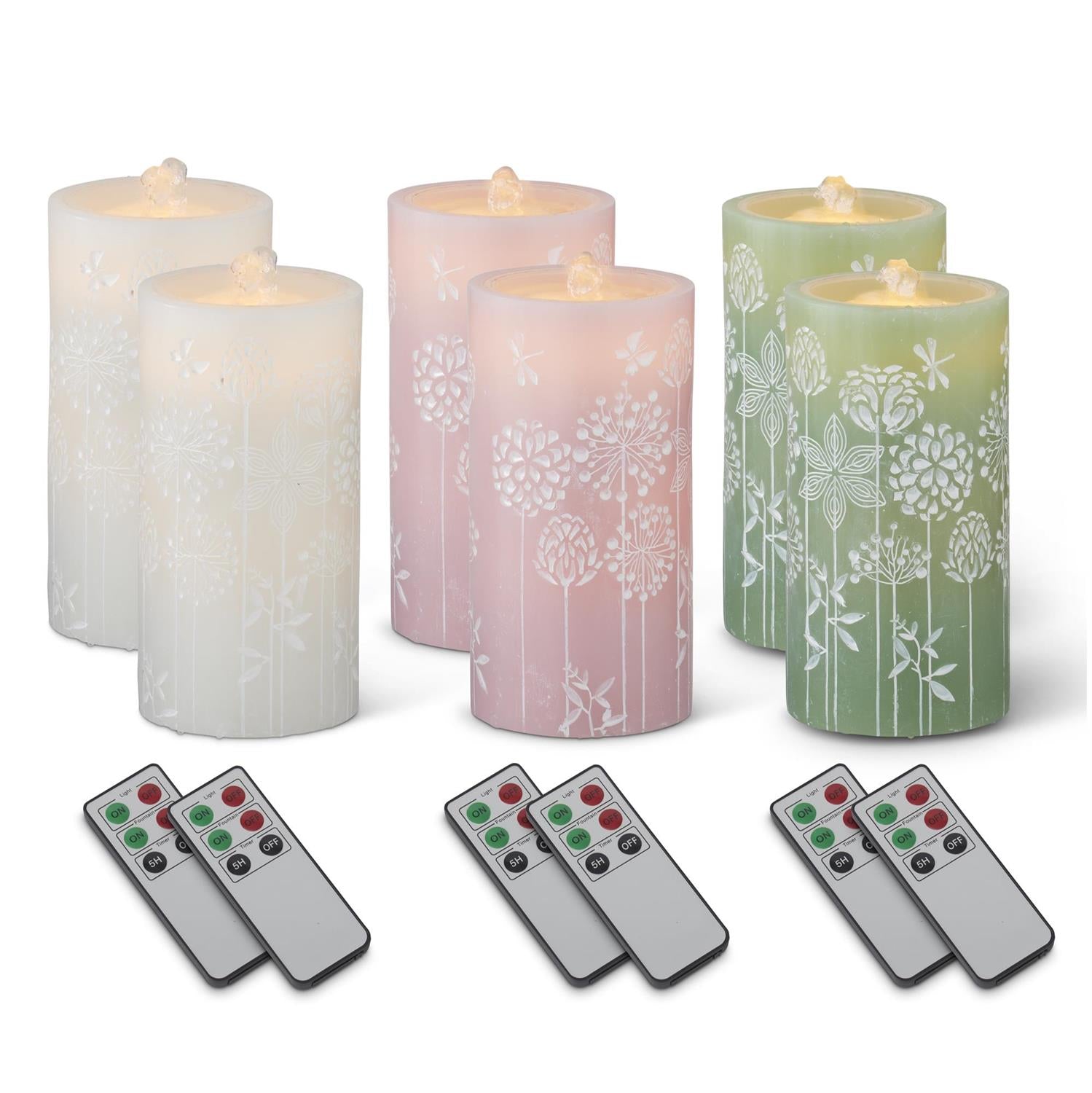 Flower Embossed LED Water Candle with Remote – MStreetDecor