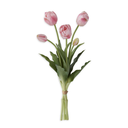 Pink Real Touch Tulip Bud & Bloom Bundle