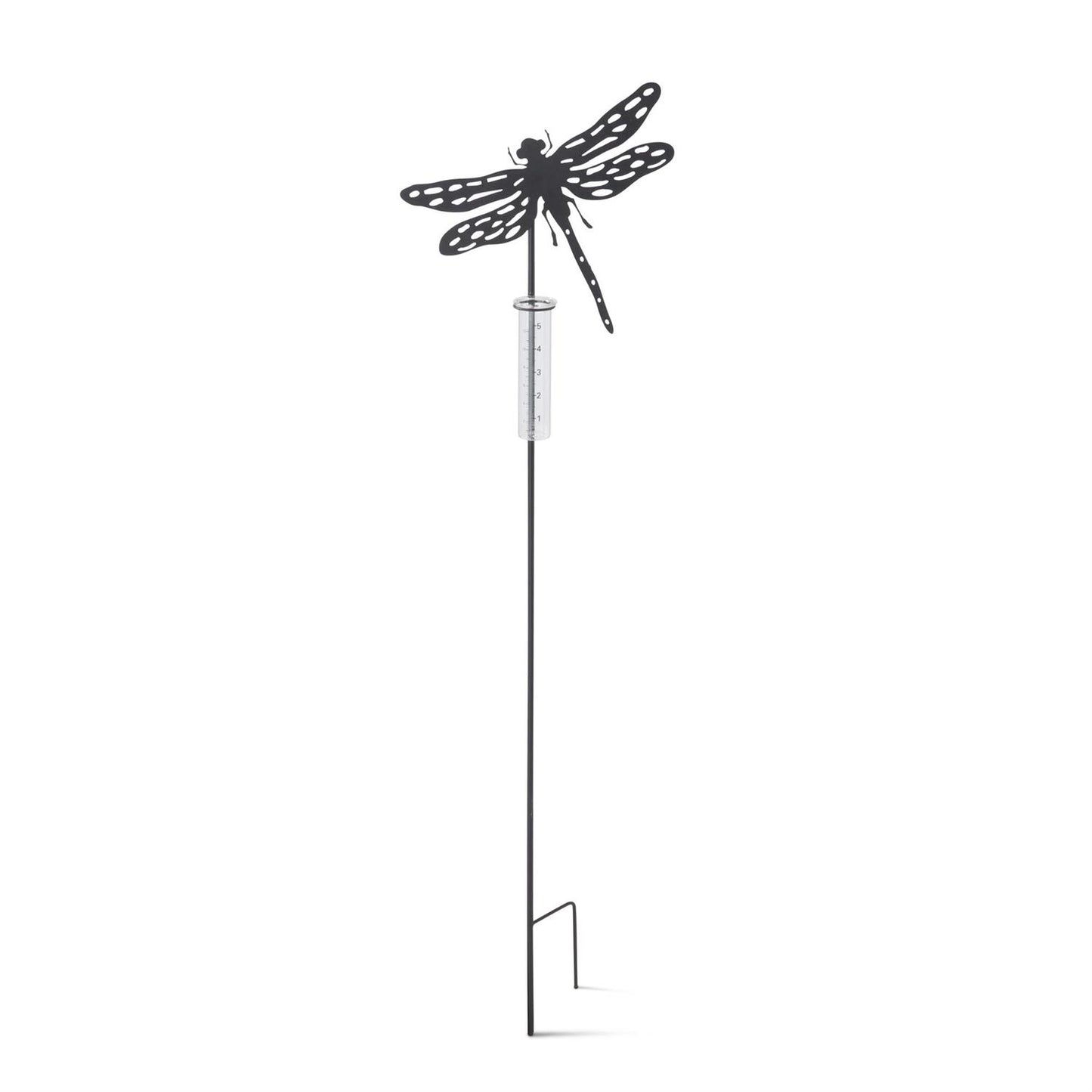 Insect Metal Cutout Rain Gauge Garden Stake