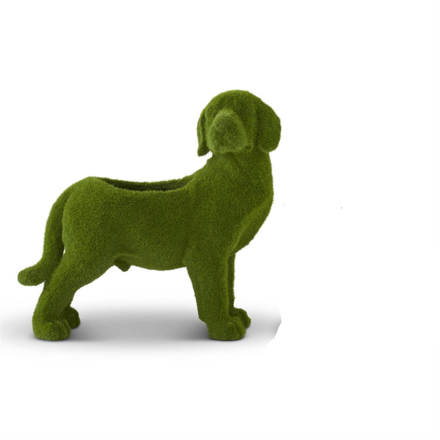 Green Flocked Mossy Dog Containers