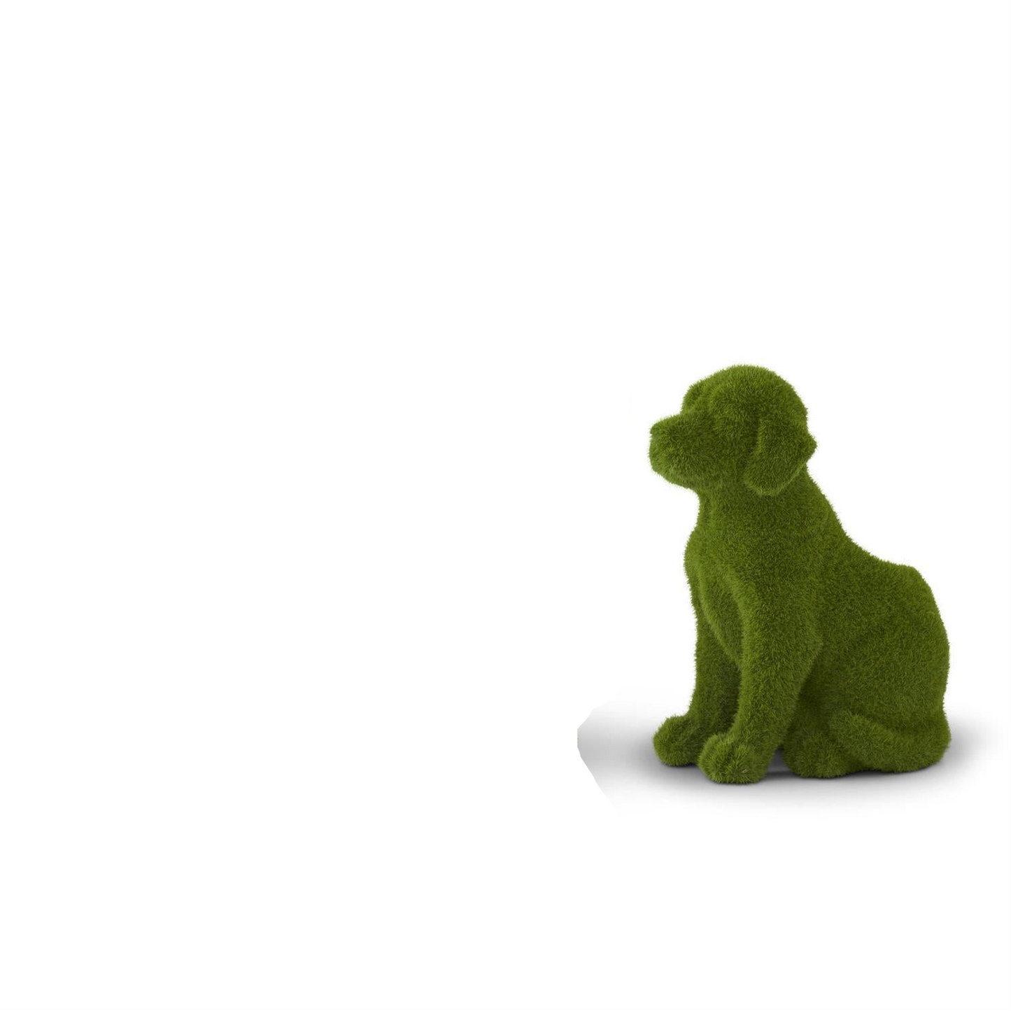 Green Flocked Mossy Dog Containers