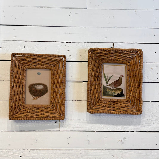Hand-Woven Wicker Photo Frame
