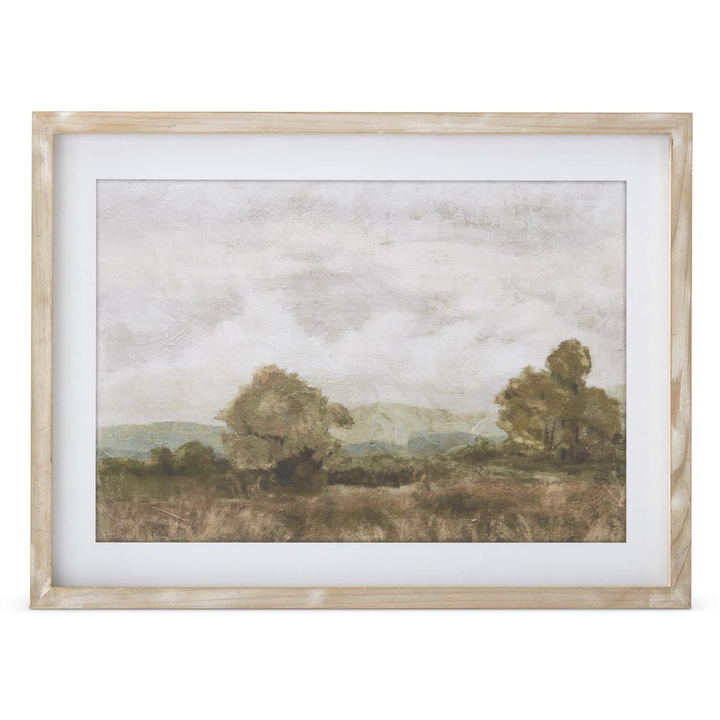 Framed Landscape Print | Natural Wood