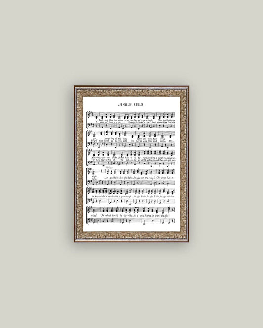 Jingle Bells Framed Antique Art