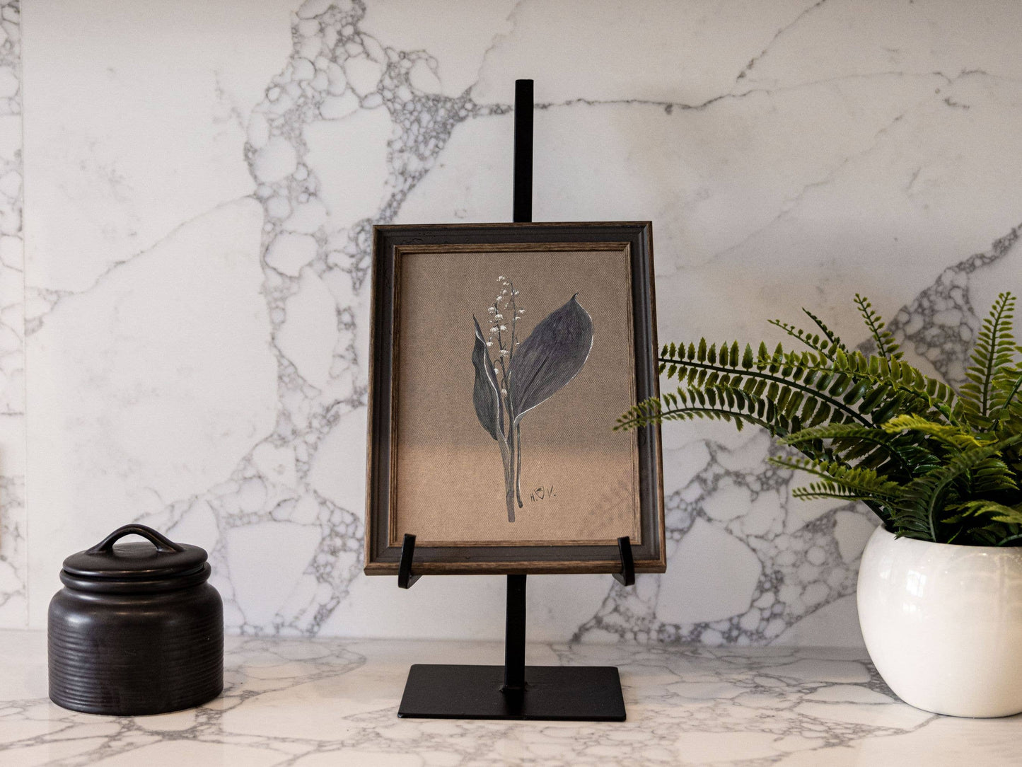 Picture Easel in Black Iron