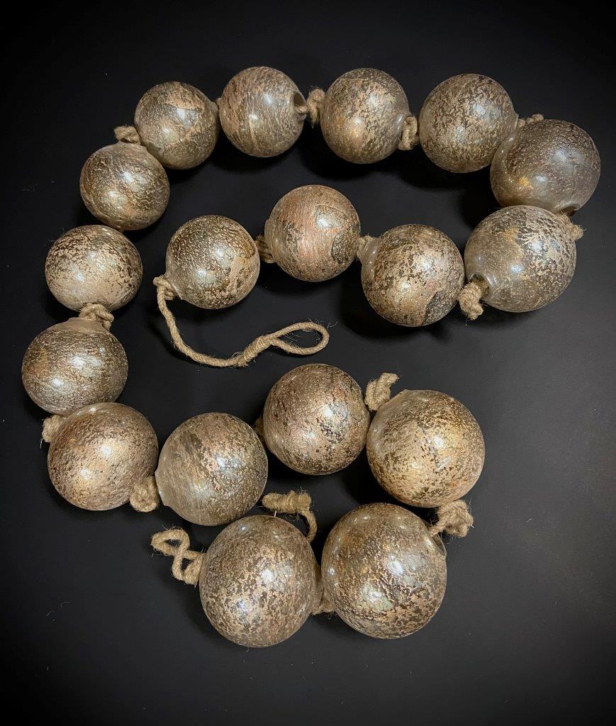 Mocha Frost Glass Ball Garland | 63″