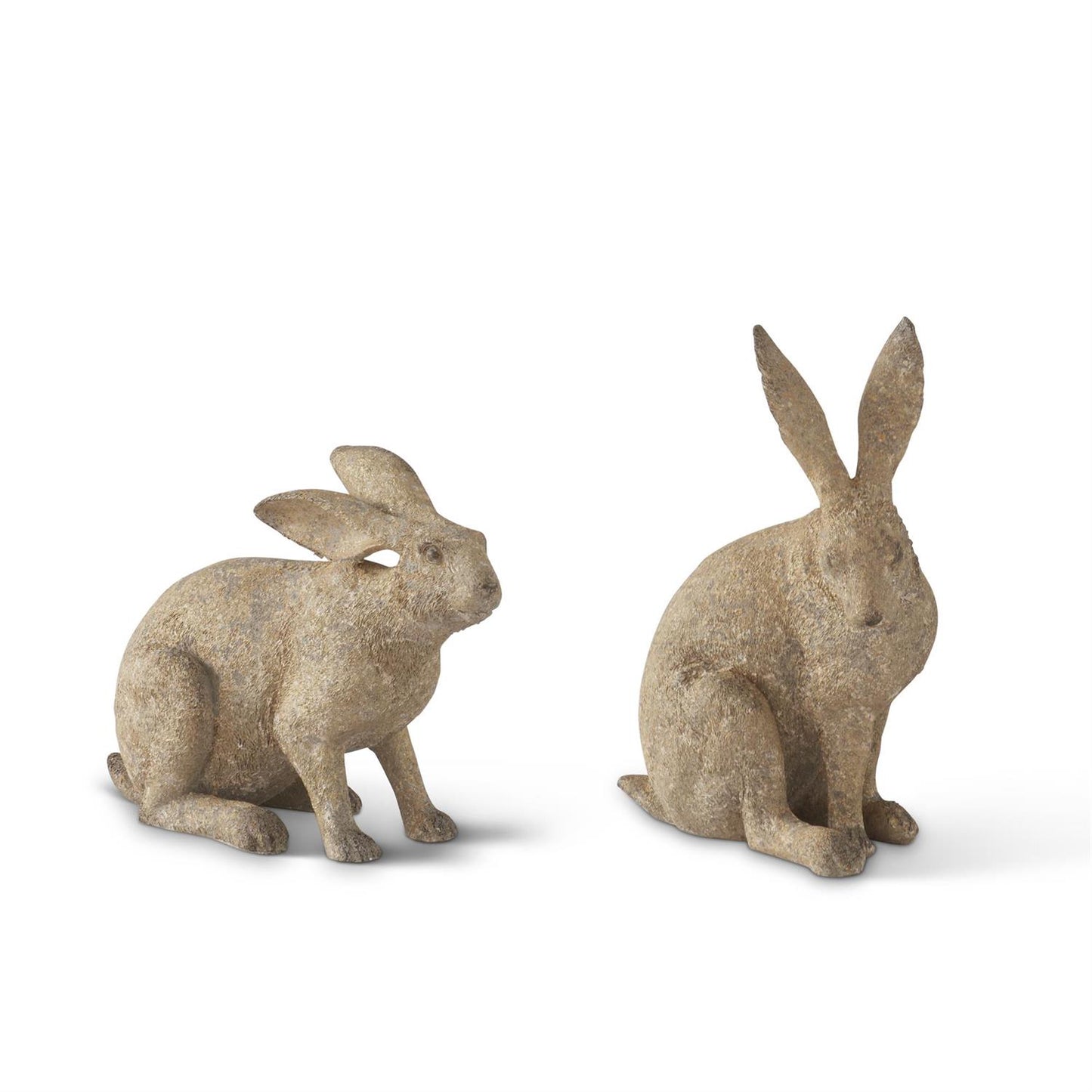 Weathered Gold Speckled Garden Rabbits