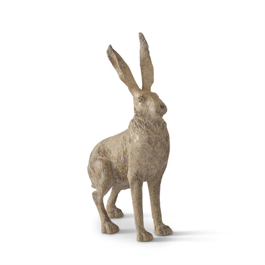 Standing Weathered Gold Speckled Garden Rabbit