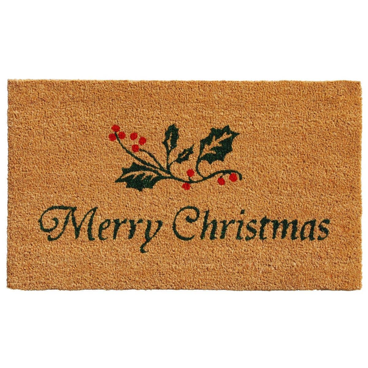 Merry Christmas Coir Doormat
