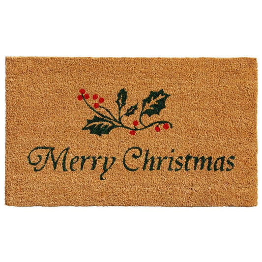 Merry Christmas Coir Doormat