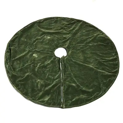 Velvet Tree Skirt in Sage Green