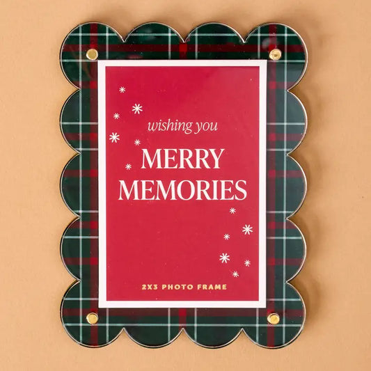 Mini Evergreen Plaid Acrylic Picture Frame Magnet