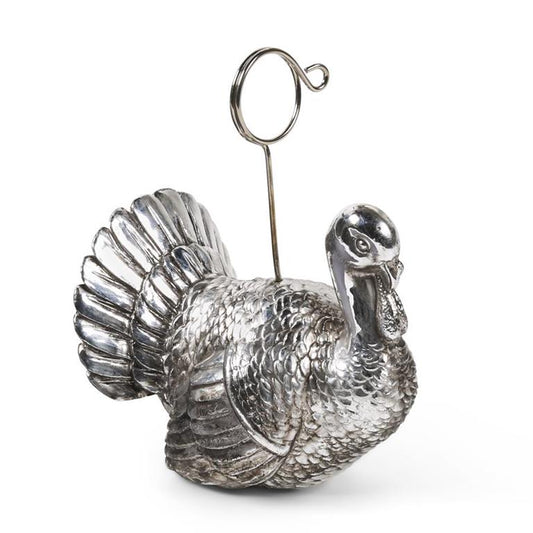 Silver Color Resin Turkey Card Holders