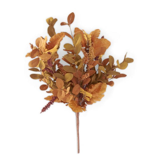 Autumn Brown Leaves Bush w/ Burgundy Berries