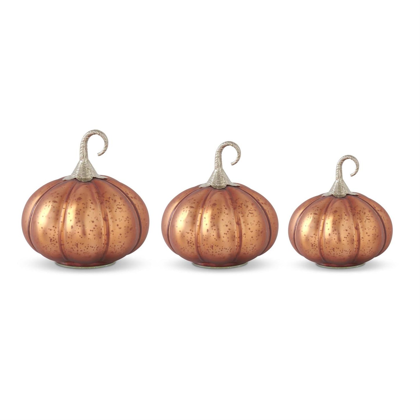 Copper Color Mercury Glass Pumpkins