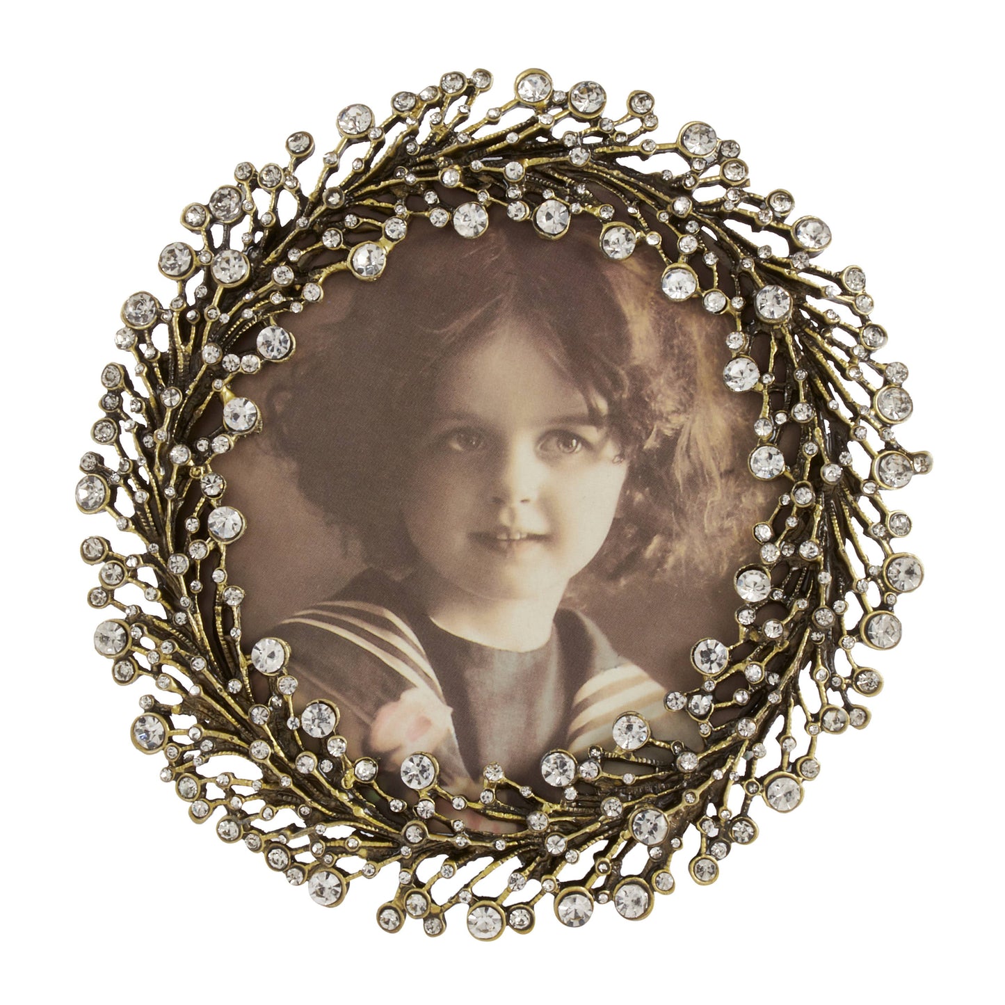 Jeweled Photo Frame - Antique Style