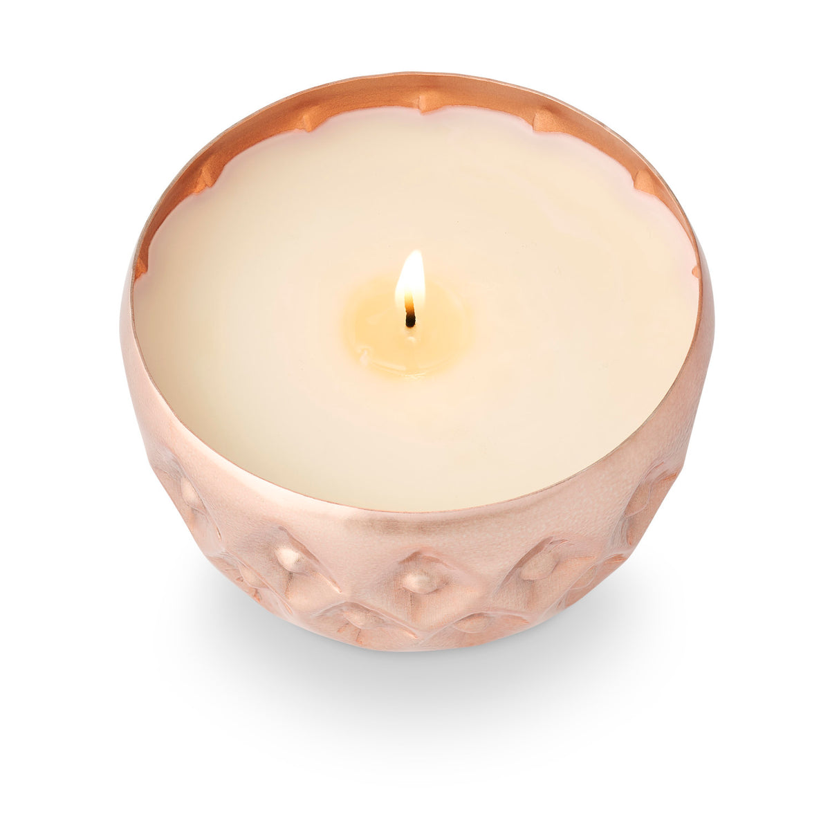 Woodfire Radiant Pressed Metal Candle