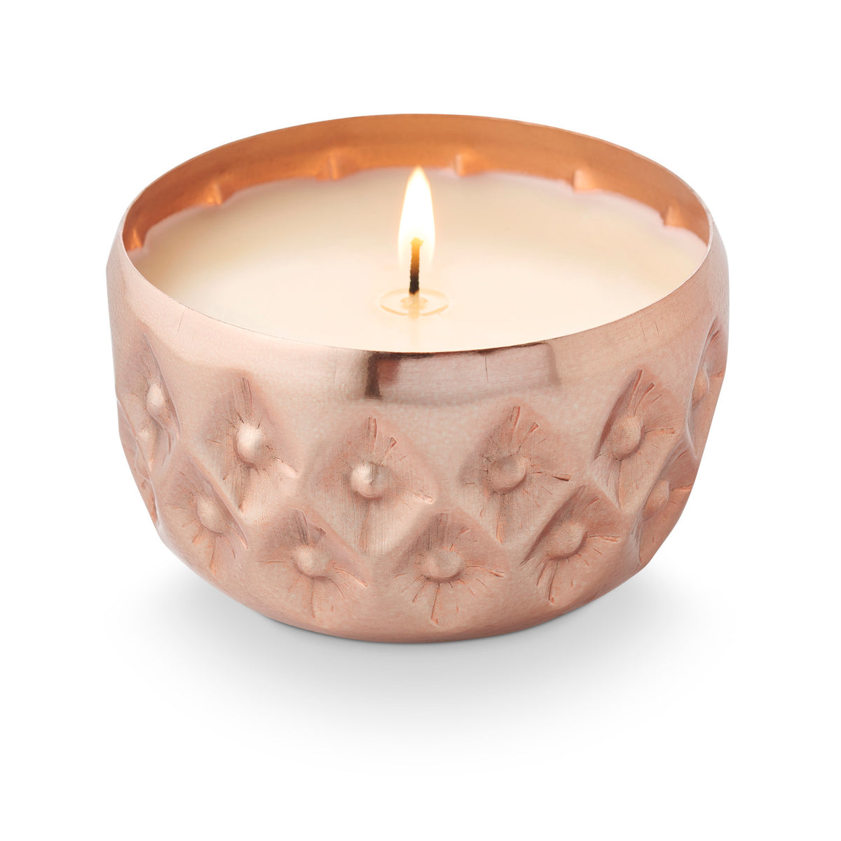 Woodfire Radiant Pressed Metal Candle