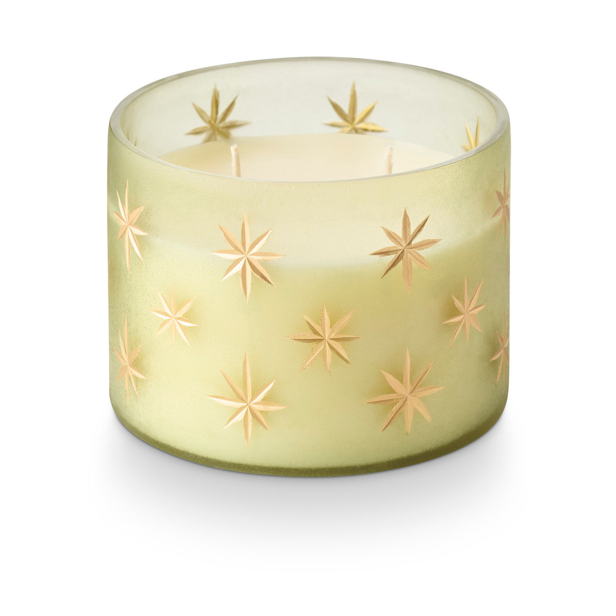 Balsam & Cedar Frosted Star Glass Candle