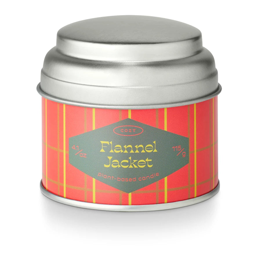 Flannel Jacket Grandpa's Tin Candle
