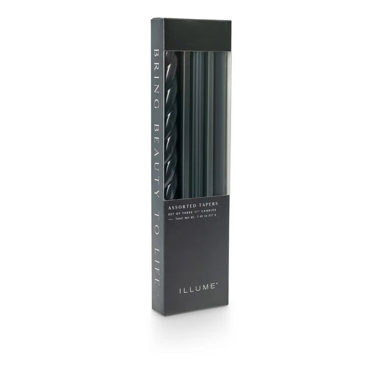 Black Candle Tapers 3-Pack