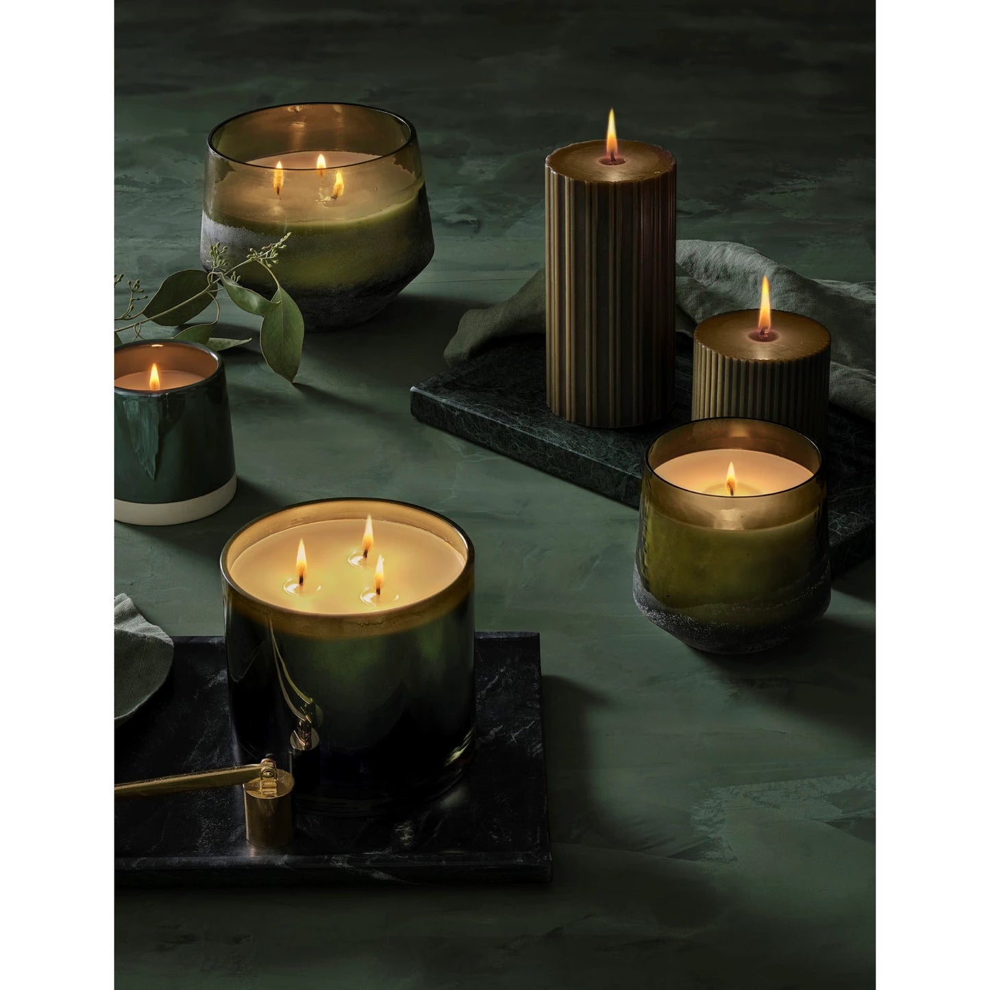 Balsam & Cedar Large Baltic Glass Candle