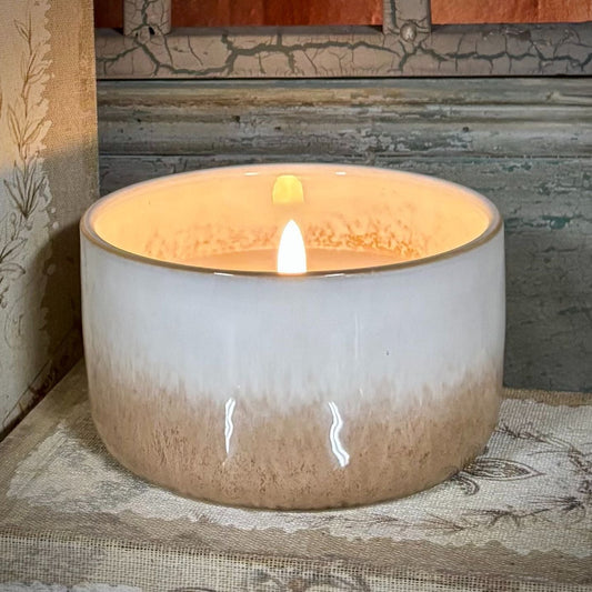 Radiance Poured LED Candle In Ceramic Container