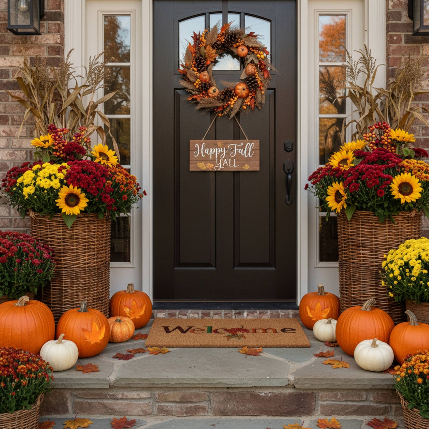 Fall Welcome Coir Doormat