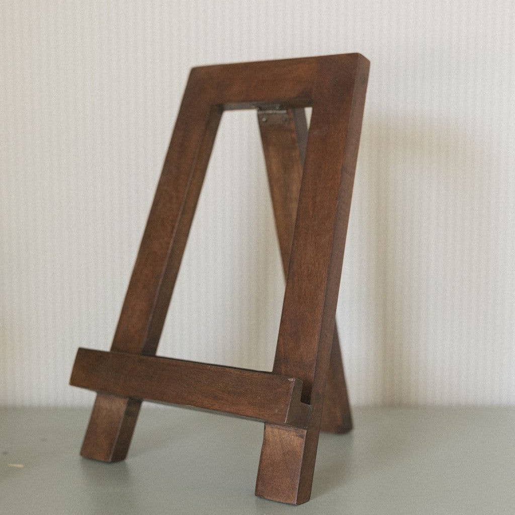 Small Dark Wood Folding Easel