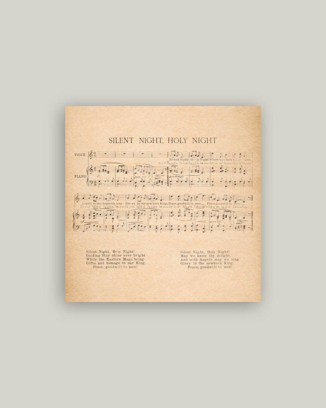 Silent Night Artist Board Artwork
