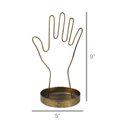 Brass Hand Ring Holder