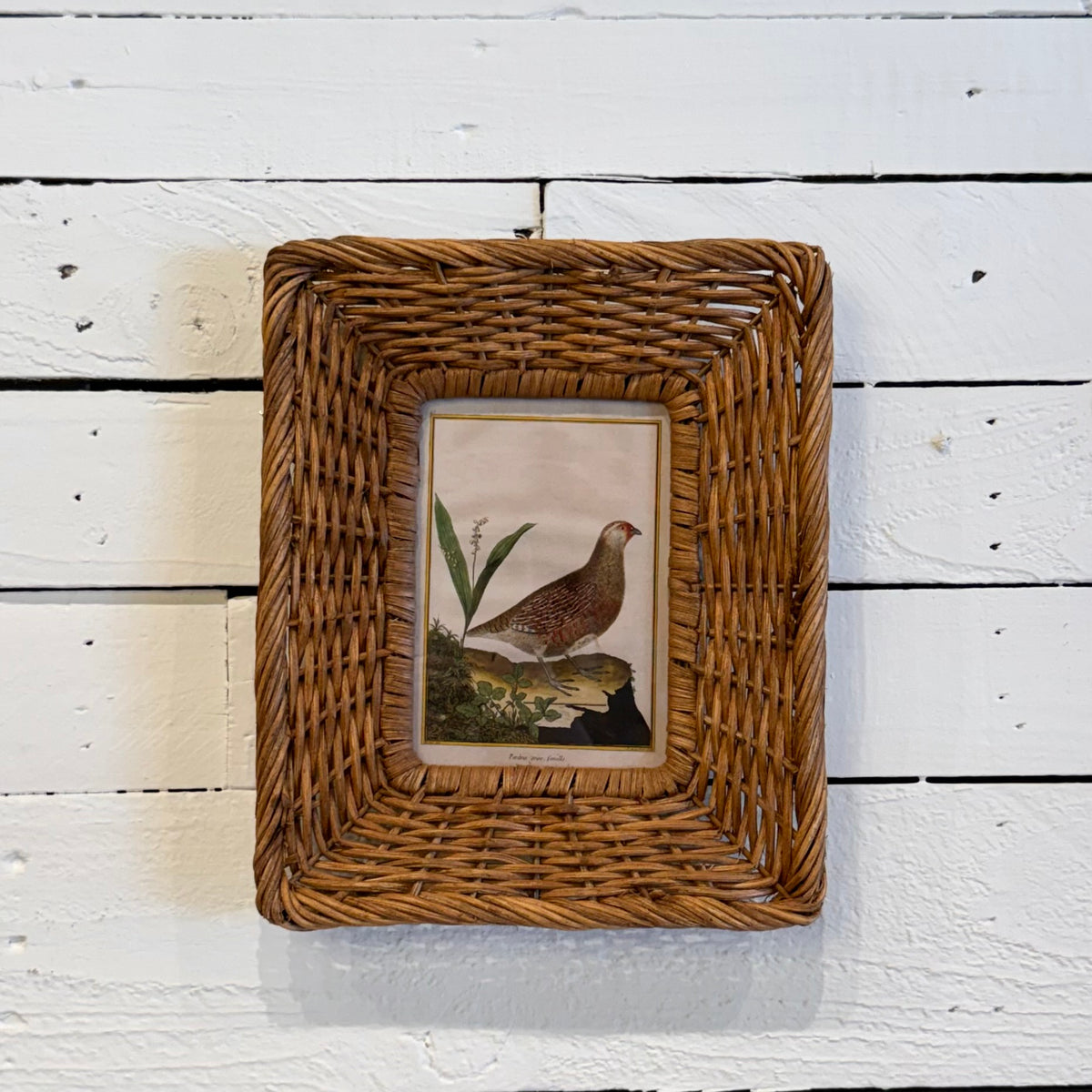 Hand-Woven Wicker Photo Frame
