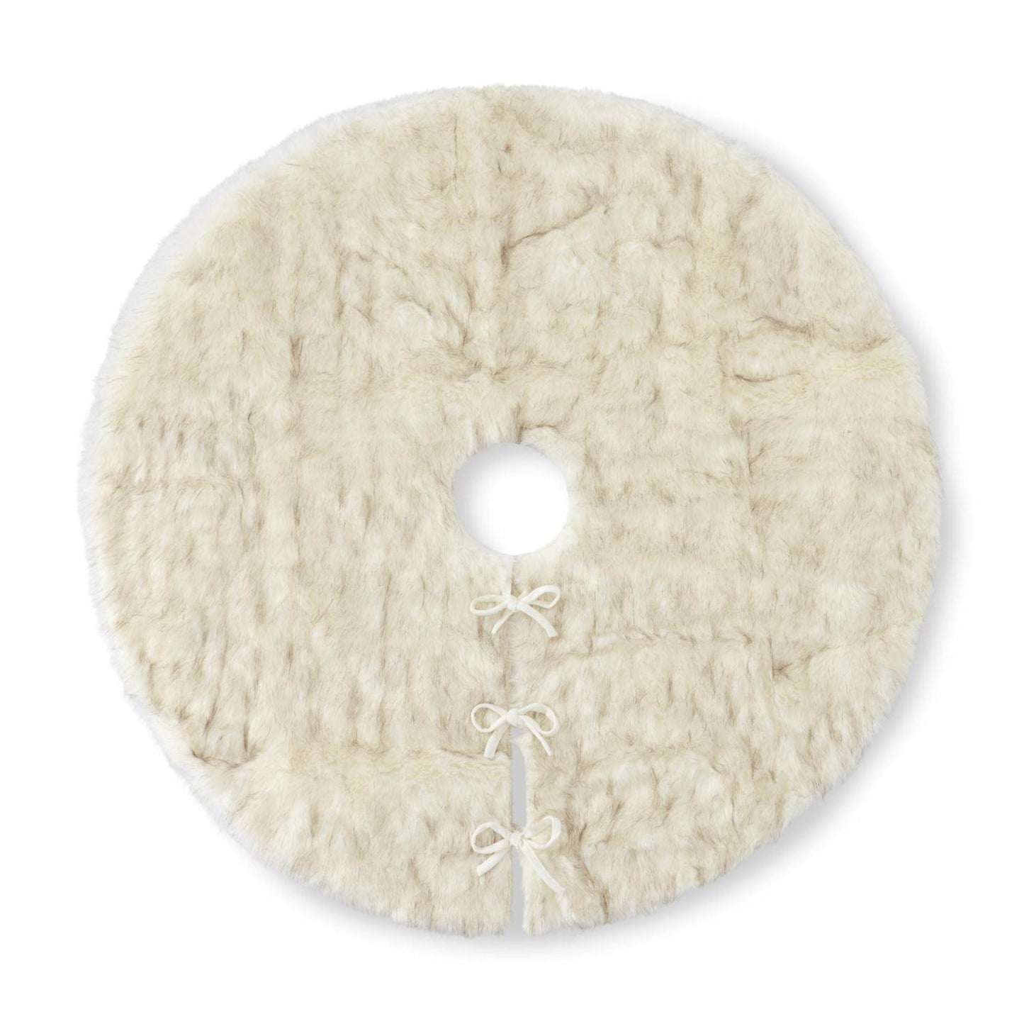 50 Inch Cream Faux Fur Tree Skirt