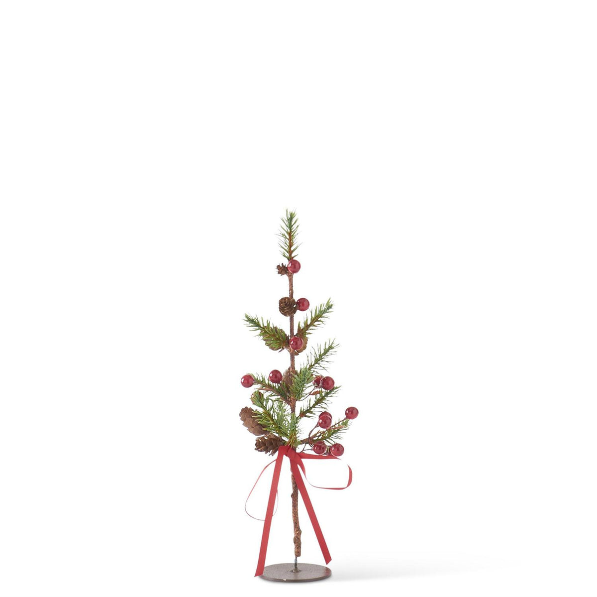 Pine Twig Tree w/ Red Berries & Mini Pinecones | Three Sizes