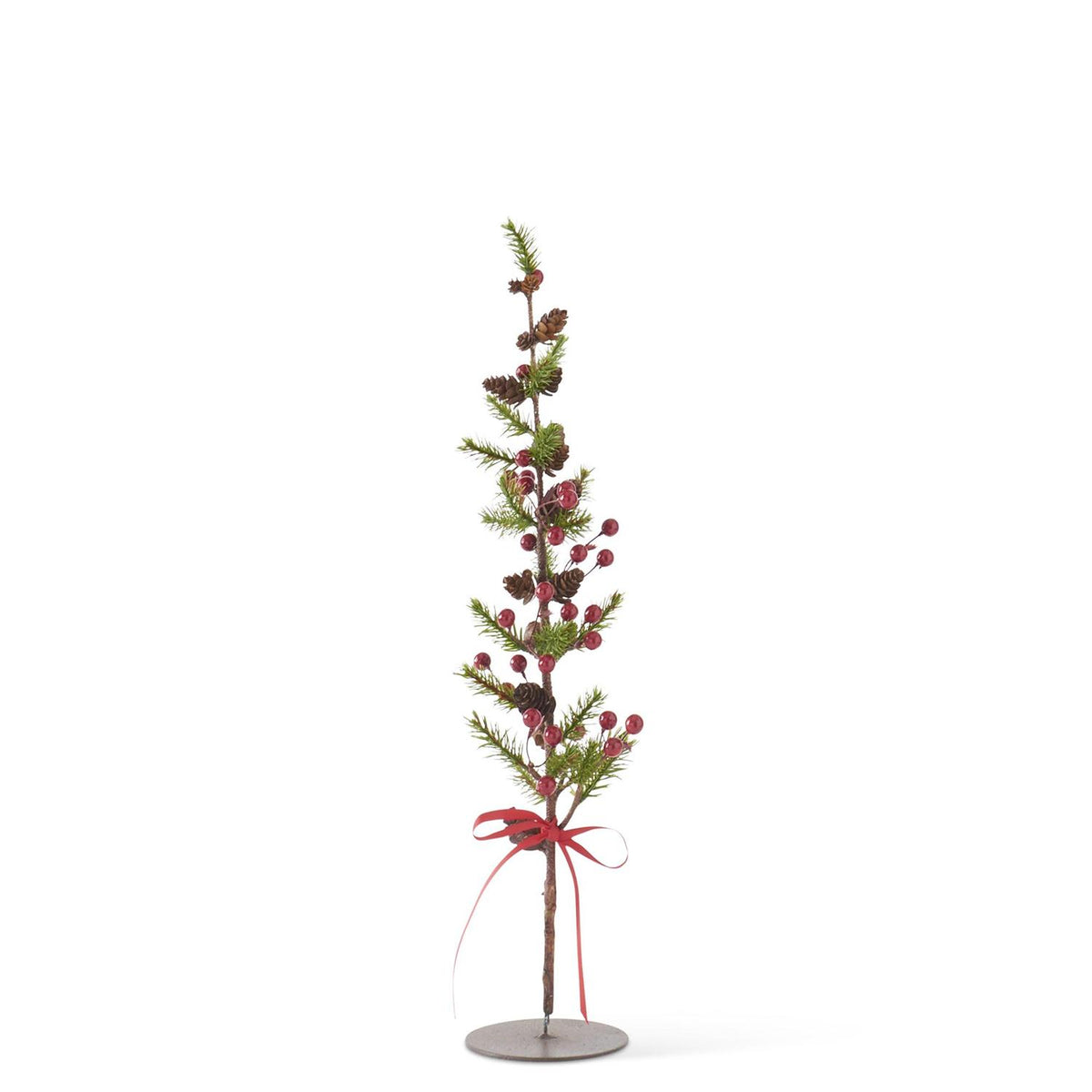 Pine Twig Tree w/ Red Berries & Mini Pinecones | Three Sizes