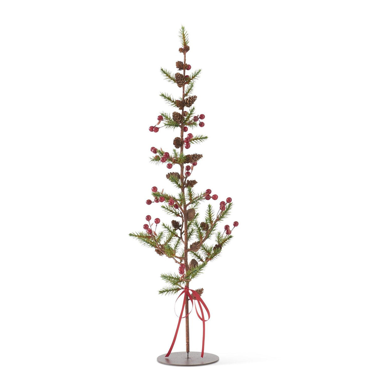 Pine Twig Tree w/ Red Berries & Mini Pinecones | Three Sizes