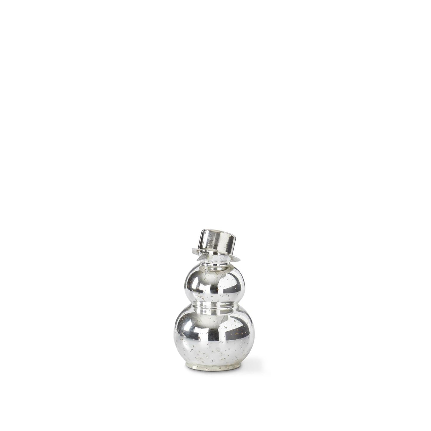 Silver Mercury Glass Snowmen w/Open Bottoms